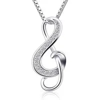 B. Catcher Kette mit Anhänger Silberkette mit Notenschlüssel-Anhänger: Elegantes Schmuckstück (Notenschlüssel-Halskette-Set inkl. Geschenkbox, 1x Notenschlüssel Halskette inkl. Geschenkbox), 925 Sterlingsilber, Nickelfrei, Hochwertige Verarbeitung