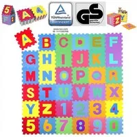 KIDUKU Puzzlematte 86 teilige Puzzlematte TÜV Rheinland geprüft, Kinderspielteppich, Spielmatte, Spielteppich für Baby & Kinder