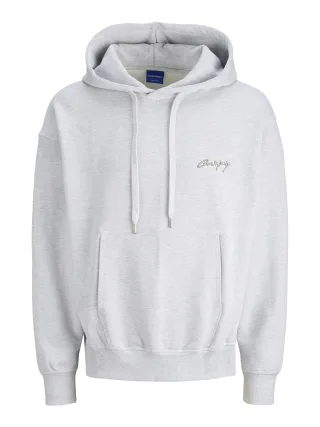 JACK&JONES - JORNOSTALGIA TYPO SWEAT HOOD bright white - Gr. - S