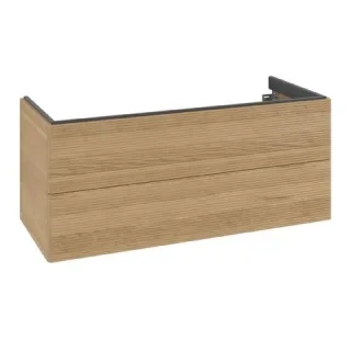 Villeroy & Boch Waschtischunterschrank Antao 1188x504x493mm 2 Ausz. WT li Front m. Struktur Honey Oa K06100HN