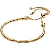 Pandora Charm-Armband 563580C01, Schiebeverschluss, Zirkonia, Vergoldet