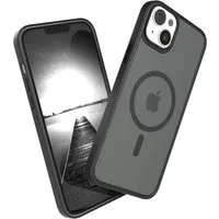 EAZY CASE Handyhülle Outdoor Case MagSafe für Apple iPhone 14 Plus, Outdoor Handy Hülle Slim Cover Silicon Case Bumper Outdoorcase Schwarz