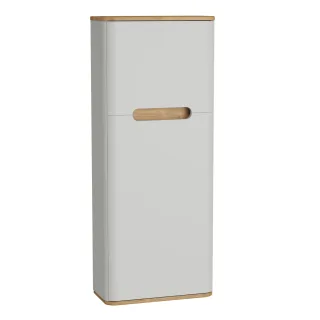 VitrA Sento Hochschrank Compact 2 Türen Türanschlag rechts 50 x 22 x 122 cm Hellgrau Matt,66157 66157