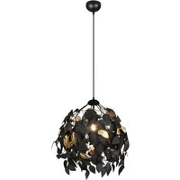Reality Leuchten Kronleuchter Leavy, ohne Leuchtmittel, warmweiß - kaltweiß, Hängelampe Blatt Design, Pendelleuchte exkl 1xE27 max 28W