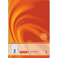 Baier & Schneider Schulheft Schulheft Premium Vivendi A4 Lineatur 2 orange 16 Blatt, Drahtheftung
