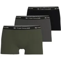 TOM TAILOR Boxershorts Buffer (3er Pack) weich, bequem, basic, eng, Logobund, Baumwollmix