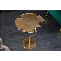 riess-ambiente Beistelltisch GINKGO LEAF 55cm gold (Einzelartikel, 1-St), Wohnzimmer · Metall · Handarbeit · Boho