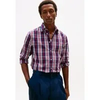 Tommy Hilfiger Langarmhemd FLEX POPLIN MEDIUM CHECK Button-down-Kragen, Regular fit