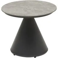 dasmöbelwerk Gartentisch Couchtisch Madison Beistelltisch Gartentisch Ø50x43 Betonoptik Keramik