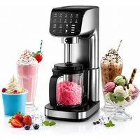 TWUFY Eismaschine Eismaschine 12-in-1 vollautomatische Edelstahl Hausgemachte Sorbet, 1,5 l, 500 W, Frozen Yogurt & mehr, leicht zu reinigende Familiengröße Behälter