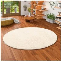 Snapstyle Hochflor-Teppich Luxus Hochflor Langflor Teppich Milano Rund, Rund, Höhe: 43 mm