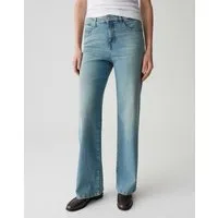 OPUS PANTS Weite Jeans MELLY MODERN mit Powerstretch Mid Rise Long, BCI Cotton, Zip-Fly