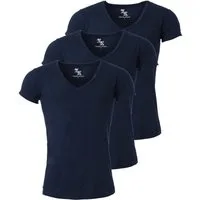 Young & Rich T-Shirt Herren Uni Basic 1315 extra tiefer Ausschnitt 3er Pack (3er-Pack, 3-tlg., 3er-Pack) V-Ausschnitt unifarben kurzarm slim fit