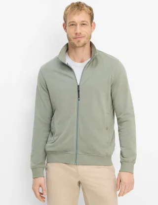 Brax Herren Sweatjacke Style SCOTT thyme Grün Khaki, grün - khaki, Gr. 4XL