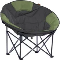 Skandika Campingstuhl Moonchair Deluxe XXL, Großer, bequemer Mondsessel, Gartenstuhl (Benutzergewicht max. 150 kg), gepolstert, klappbar, Tragegriff, Tragetasche, rund, Anti-Rutsch-Füße
