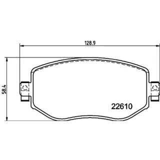 Hella Bremsbel?ge vorne Renault Megane 4