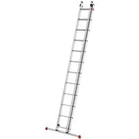 Hailo Anlegeleiter S80 ProfiStep duo, Aluminium-Schiebeleiter 2-teilig 2x12 Sprossen