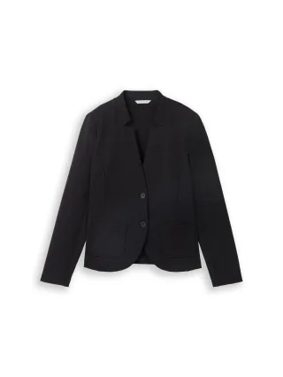 Tom Tailor - Slim Fit Blazer mit Ottoman Struktur deep black - Gr. - L