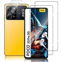 MSM Displayschutzfolie 2X Schutzglas (Display + Kamera) für Xiaomi POCO X5 Pro 5G für Xiaomi Poco X5 Pro 5G, Panzerglas