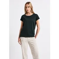STREET ONE T-Shirt aus Baumwolle mit Stretchante