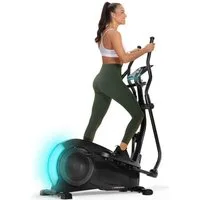 Sportstech Crosstrainer CX700, Transportrollen, integrierte Handpulssensoren, Tablethalterung