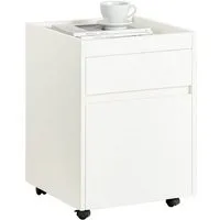 SoBuy Aktenschrank FBT121 Rollcontainer Bürowagen Aktenwagen Beistelltisch Druckertisch