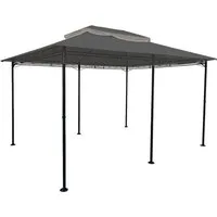 Spetebo Pavillon-Ersatzdach Pavillon Ersatzdach Cape Town 4 x 3 m - anthrazit, 270 g/m², (Stück, Ersatzdach), Garten Pavillondach mit Kaminabzug