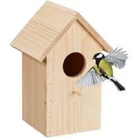 relaxdays Vogelhaus Aufklappbarer Nistkasten