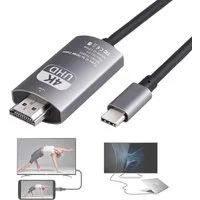 Bolwins A77C USB C auf HDMI Kabel Adapter 1,8m TV Projektor Monitor USB Typ C HDMI-Kabel, USB-C, HDMI (180 cm), USB-C auf HDMI Audio- und Videoübertragung 4K Ultra HD Auflösung