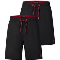 riverso Badeshorts Herren Badehose RIVDavid Regular Fit (2-St) Sportshorts mit Kordelzug