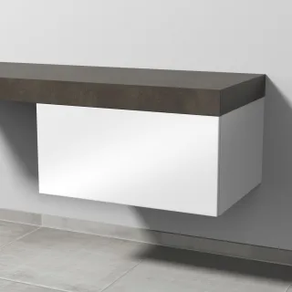 Sanipa Anbau-/Solitärschrank mit Auszug 2morrow (P2234) 340x700x520 Weiß-Glanz, P223478 P223478