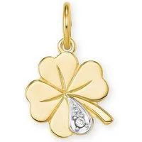 Amor Kettenanhänger Kleeblatt, mit Diamant