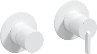 Neuesbad Serie 600 Wannenarmatur Unterputz, mit Umstellung, Oberfläche: weiss matt NB1BQS_A46P1