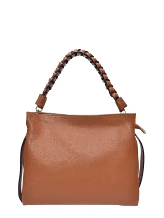 Luisa Vannini Braun Rindsledertasche