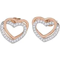 Firetti Paar Ohrstecker Schmuck Geschenk Silber 925 Ohrschmuck Herz "LIEBE", mit Zirkonia (synth)