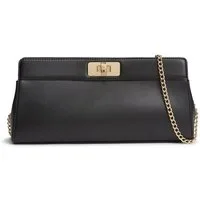 Tommy Hilfiger Clutch TH MODERN CLUTCH, Damen Umhängetasche, Handtasche mit goldfarberem Umhängeriemen