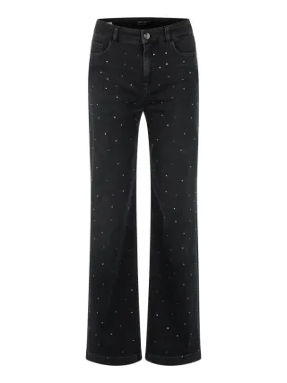 Marc Cain Pants - Jeans WIGAN im Wide Fit mit Nieten black new - Gr. - 38