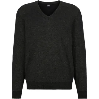 Boss - Sweatshirt für Herren, V-Ausschnitt, Regulär, Langärmlig (Schwarz)