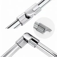 WITEN&NOCK Duschdichtung Schwallschutzleisten Set Eckverbinder Für Duschkabinen Doppeltüren, L: 100 cm