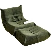 MODFU Sitzsack Sofa,Einzelsofa,Wohnzimmer Sofa (Teddyfleece+Schaumstoff mit hoher Dichte, 2 St., Interne rahmenlose Struktur), Produkt als komprimierte Verpackung