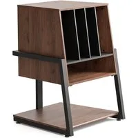 FITUEYES TV-Regal HIFI Rack, Phonomöbel, 5 Fächer, Stauraum für 120 Schallplatten, Für Plattenspieler, Schallplatten, Kompaktanlage
