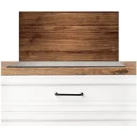 KitchenYeah Küchenrückwand Holzoptik/print - Braun, (1-tlg), Spritzschutz Küchenrückwand, Wandschutz, 60x30 cm