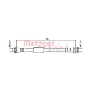 Metzger Bremsschlauch hinten Citroen Opel Peugeot 4111843