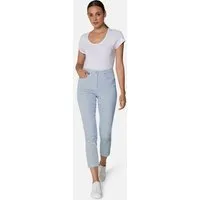 MADELEINE Gerade Jeans Fein gestreifte 7/8-Jeans, Formbund Streifen-Design, Knopfverschluss und dezente Taschennieten
