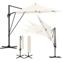 Woltu Sonnenschirm, Sonnenschutz UPF 50+, 360° drehbar, Sonnenparasol Aluminium Stahl