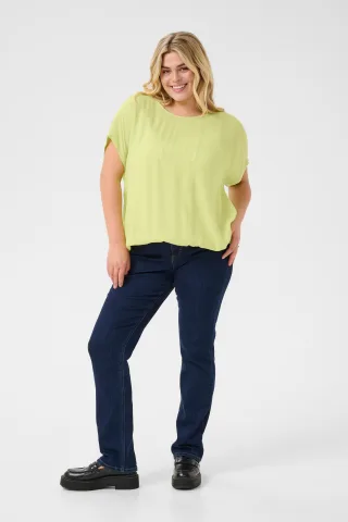 Kurzarm-Bluse Loose fit Lettuce Green