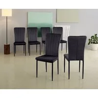 Home affaire 4-Fußstuhl Bergamo (Set, 6 St), erhältlich in Samt, Vintage-Mikrofaser und Webstoff in vielen Farben