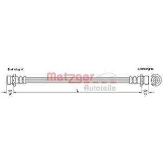 Metzger Bremsschlauch hinten Land Rover Freelander 1