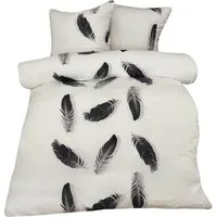 Leonado Vicenti Bettwäsche Winter flauschig warm, Fleece, 3 teilig, Thermofleece kuschelig weich, Feder