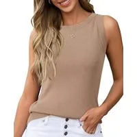 Arach&Cloz Tanktop Damen Stricktop Ärmellose Leichte Wolle Pullover Oberteile ideal für Alltag, Büro und Freizeit.